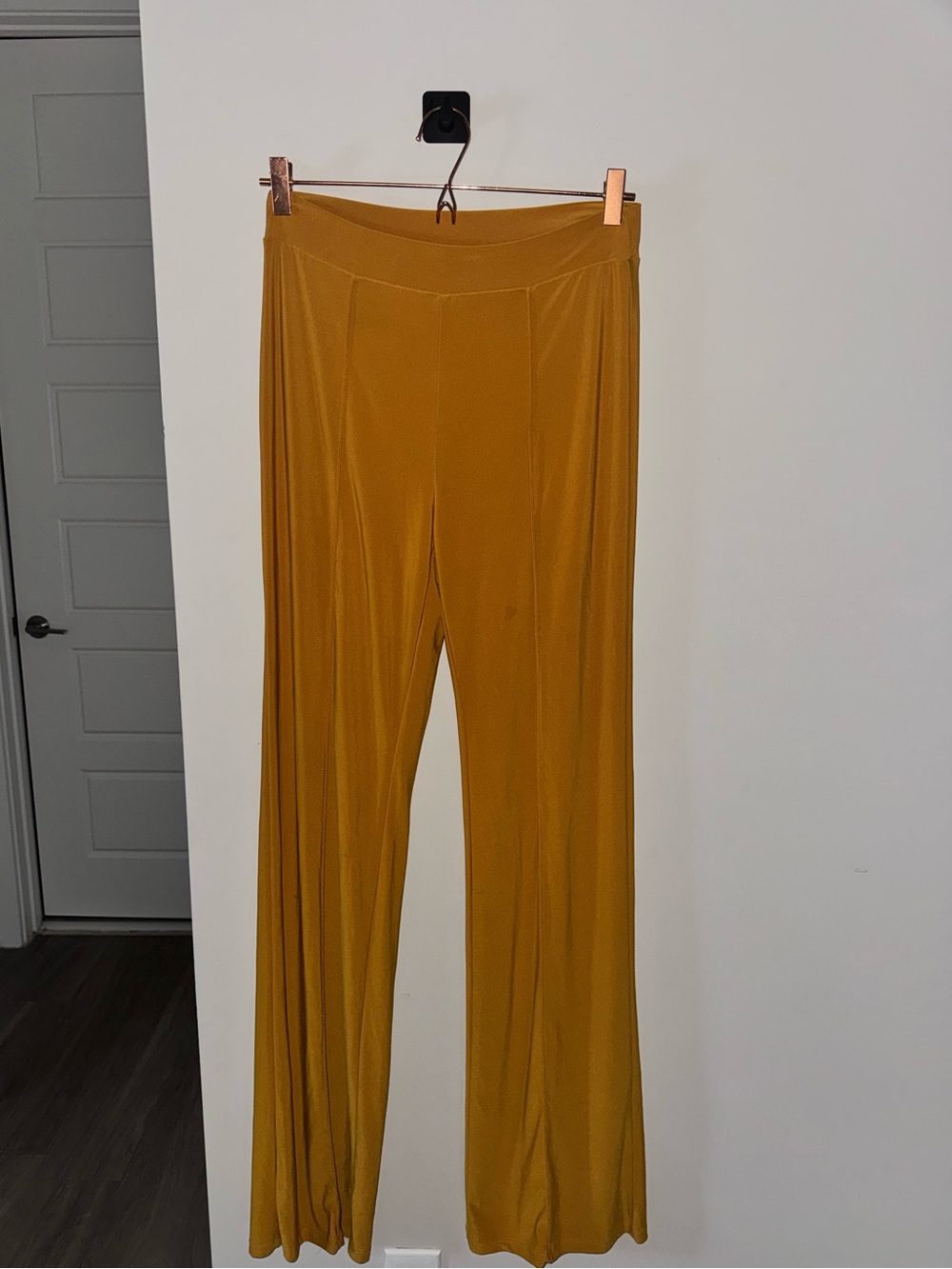 H&M Mustard Yellow Flare Wide Leg Pants XL - Picture 5 of 7